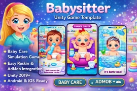 Babysitter Game Unity Source Code – Android & iOS Ready with Ads