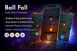 Ball Fall Physics Unity Game Template – Addictive Hyper Casual Source Code