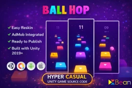 Ball Hop Unity Game Source Code – Hyper Casual Jump Game Template