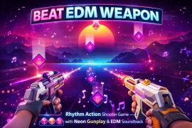 Beat EDM Weapon Unity Source Code – Reskin Ready Neon Rhythm Shooting Game
