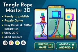 Best Rope tangle Unity Game Template – Easy Reskin + Full Source Code
