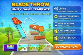 Blade Throw Unity Game Template – Ready to Publish & Monetize