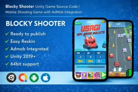 Blocky Shooter Unity Game Source Code  3D Shooting Game
