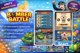 Bomber Battle Unity Game – Complete Source Code with Power-Ups System