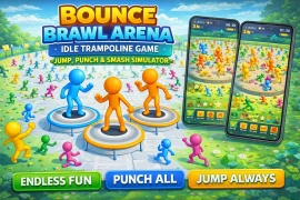 Bounce Brawl Arena – Idle Trampoline Fighting Game Unity Source Code