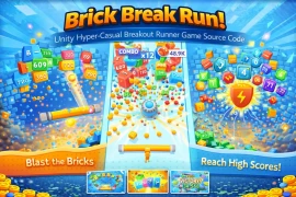 Brick Break Run – Addictive Hyper Casual Unity Game Source Code
