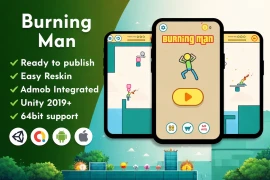 Burning Man Unity Template  2D Mobile Game with AdMob & Full Source Code