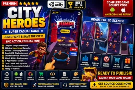 City Heroes – Super Casual Unity Game Source Code