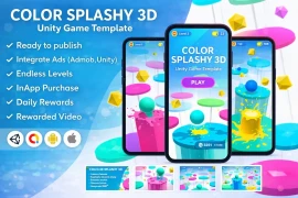 Color Splashy 3D Unity Game Template – AdMob Integrated & Ready to Publish
