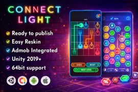 Connect Light Puzzle Unity Template – Android & iOS Supported