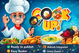 Cook Up Unity Game Template – Cooking Simulator with AdMob Integration