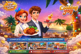 Cooking Joy 2 Game – Complete Unity Restaurant Game Source Code with AdMob