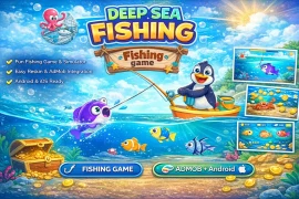 Deep Sea Fishing Unity Game Template – Fun Fishing Game with AdMob Integration