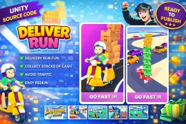 Deliver Run – Unity Source Code Hypercasual Delivery Game
