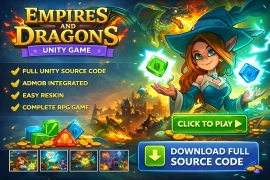 Empires & Dragons Game Unity Template – Fantasy Adventure Game
