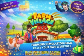 Farm Village Unity Source Code – Farming Simulation Game with Animals, Building System & Full Game Features