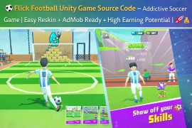 Flick Football Unity Game Source Code – Addictive Soccer Game Template