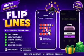 lip Lines Game – Hyper Casual Puzzle Unity Source Code with Smooth Gameplay