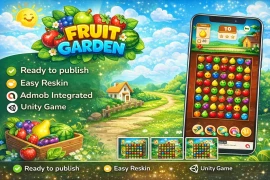 Fruit Garden Unity Game – Match-3 Puzzle Game with AdMob Integration