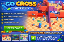 Go Cross Unity Game Source Code – Hyper Casual Crowd Battle Game