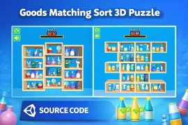 Goods Matching Sort 3D Puzzle – Unity Source Code