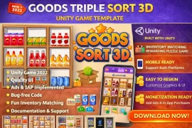 Goods Triple Sort 3D – Addictive Inventory Matching Puzzle Unity Game