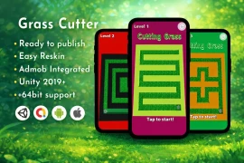 Grass Cutter Unity Game Template with AdMob – Ready to Publish Source Code