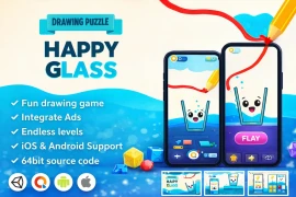 Happy Glass Unity Game Template – AdMob Integrated & Ready to Publish