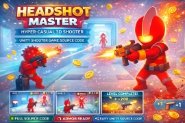 Headshot Master Game – Unity 3D Shooter Source Code with AdMob Integration
