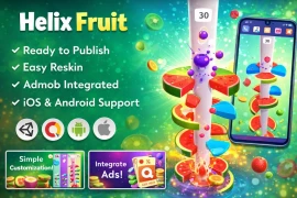Helix Fruit Unity Game Template – Hyper Casual Game with AdMob Integration