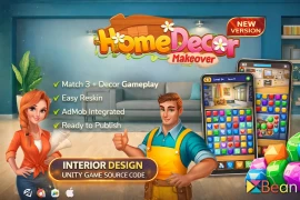 Home Design Makeover Unity Game Source Code – Interior Design Game Template