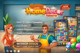 Home Design Makeover Unity Game Source Code – Interior Design Game Template