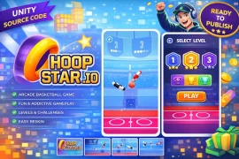 Hoop Star.io Unity Game Source Code – Addictive Arcade Basketball Game
