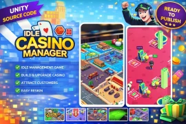 Idle Casino Tycoon Manager Unity Source Code – Build & Manage Your Casino Game