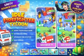 Idle Firefighter Tycoon – Unity Source Code Hypercasual Fire Rescue Game