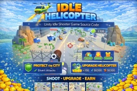 Idle Helicopter – Action Shooter Unity Game Template.