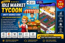 Idle Market Tycoon Unity Source Code – 3D Idle Business Game with AdMob Integration