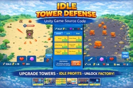 Idle Tower Defense Unity Game Source Code – Complete Code