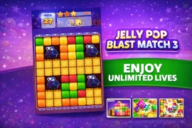 Jelly Pop Blast Match 3 Game – Unity Source Code with Colorful Puzzle Gameplay