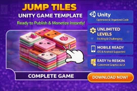 Jump Tiles Unity Game Template – Complete Game source code