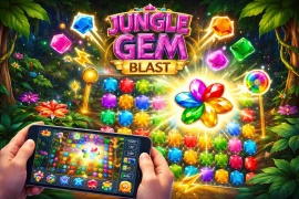 Jungle Gem Blast Unity Game Source Code – Match 3 Puzzle Mobile Game