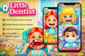 Kids Dentist Unity Game Source Code – Fun Doctor Simulation Game