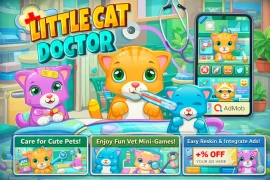 Little Cat Doctor Unity Game Template – Pet Vet Game with AdMob Integration