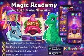 Magic Academy Unity Game Source Code – Potion Making Simulation Game