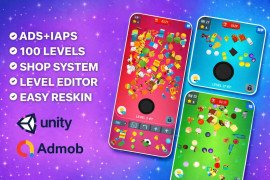Match 3D Unity Game Project – Complete Source Code with AdMob & Levels