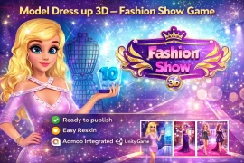 Model Dress Up 3D Unity Game – Fashion Show Simulator with AdMob