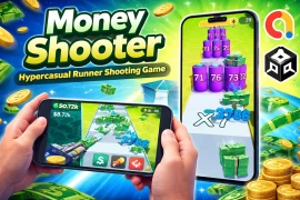 Money Shooter Unity Game Source Code – Hypercasual Runner Shooting Game
