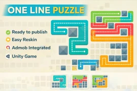 One Line Puzzle Unity Game – Brain Teaser Puzzle with AdMob Integration