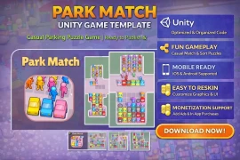 Park Match Unity Game Template – Addictive Parking Puzzle Source Code