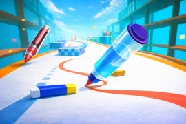 Pen Run Game Unity Source Code  Hyper Casual Mobile Game with Easy Reskin